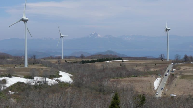 釧路の風力発電施設