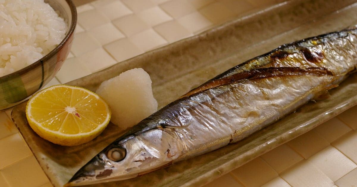 釧路さんま祭りで炭火で焼かれる水揚げ日本一の新鮮なサンマ